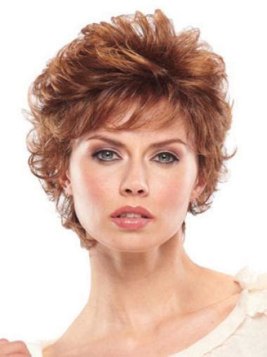 High Quality Auburn Wavy Short Classic Wigs