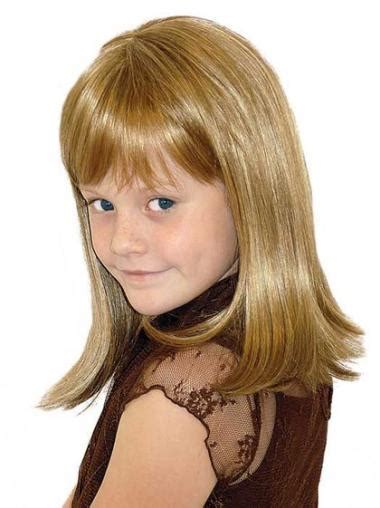 High Quality Blonde Straight Shoulder Length Kids Wigs