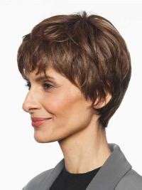 High Quality Boycuts Synthetic Brown Monofilament Straight Short Wig: 2025 Edition