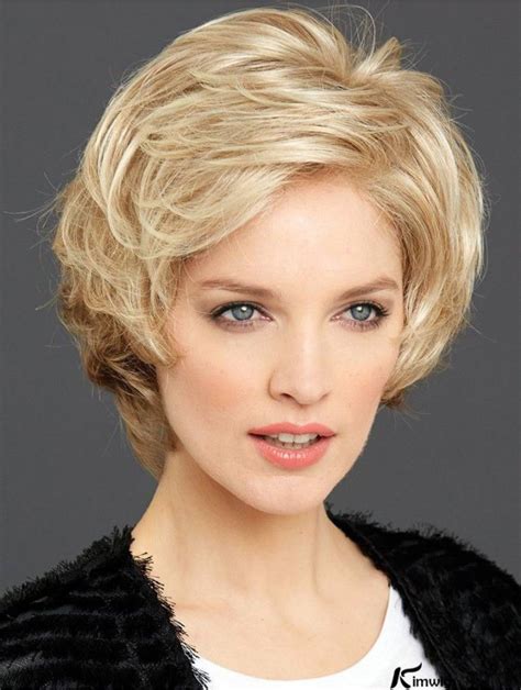 High Quality Layered Straight Blonde Short Wigs