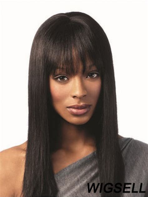 High-Quality Black Straight Long African American Wigs