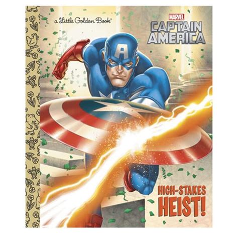 High-Stakes Heist Marvel Captain America Little Golden Book