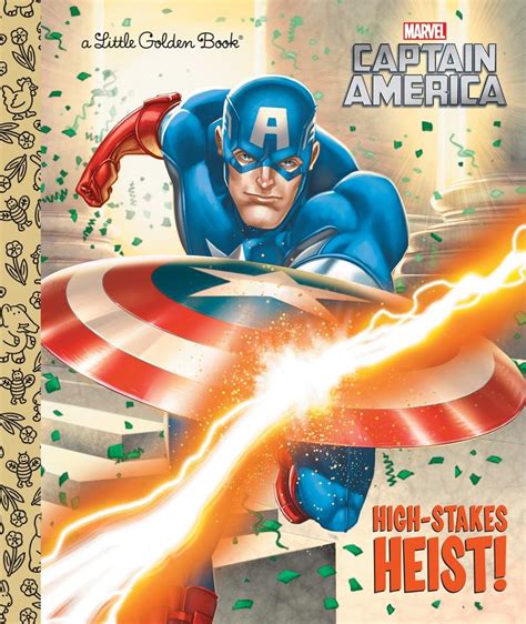 High-Stakes Heist Marvel Captain America Little Golden Book