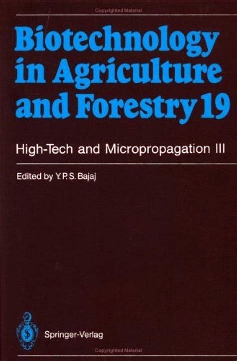 High-Tech and Micropropagation III Epub