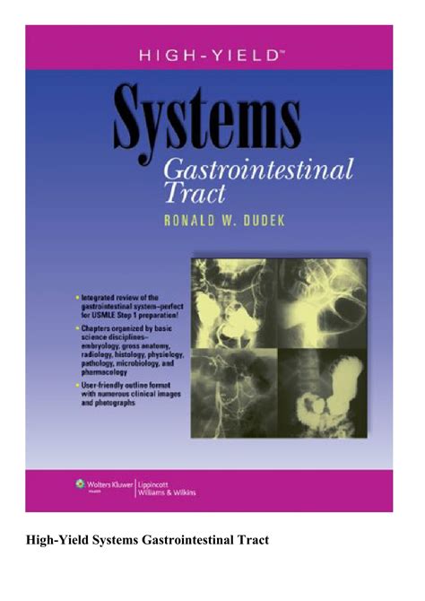 High-Yield Systems Gastrointestinal Tract Doc