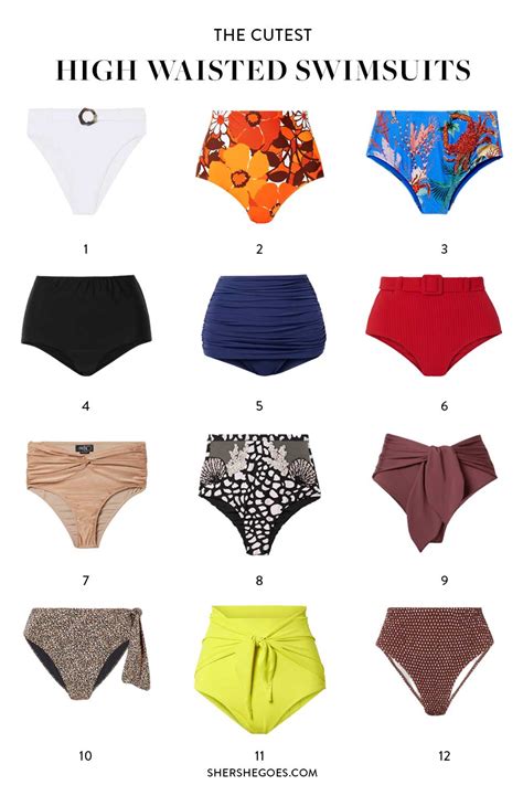 High-waisted bikini bottoms: