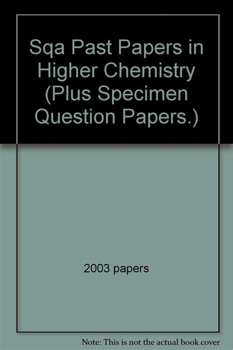 Higher Chemistry 2003 Answers Reader