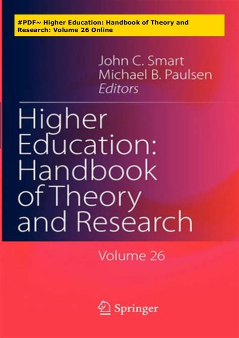 Higher Education, Vol. 9 Handbook of Theory and Research Reader