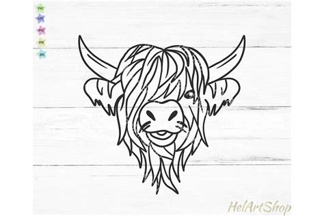 Highland Cow Template