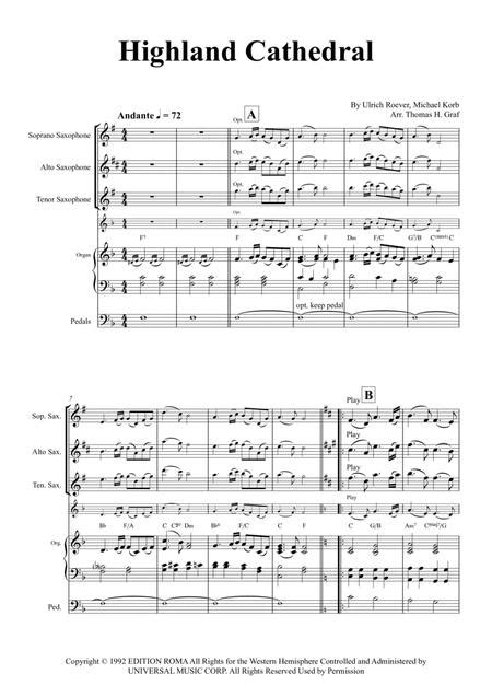 Highland cathedral sheet organ Ebook Kindle Editon