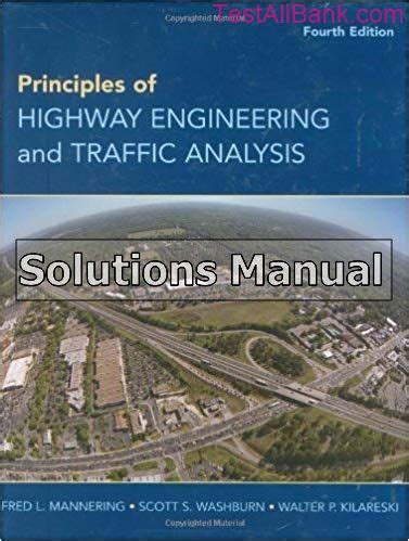 Highway Engineering Traffic Analysis Solution Manual PDF