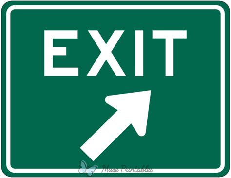 Highway Exit Sign Template