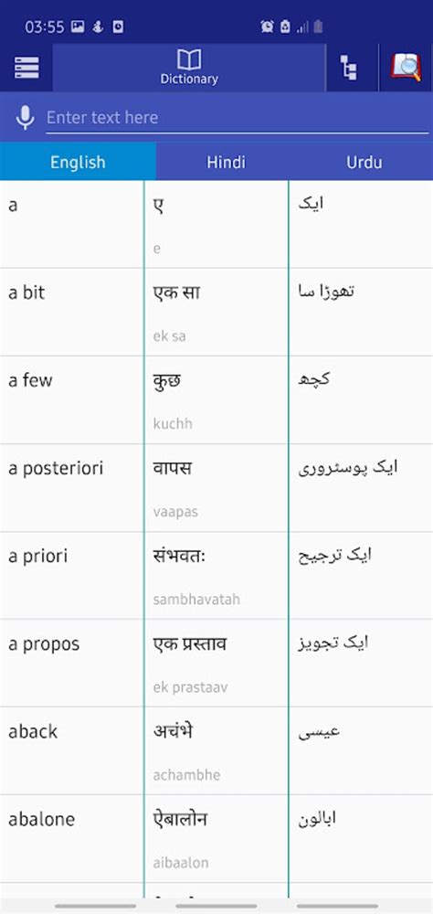 Hindi-Urdu Dictionary Reader