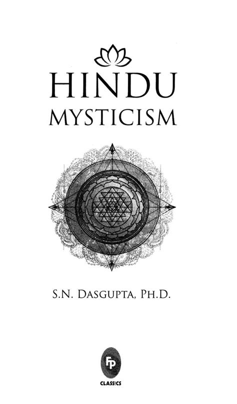 Hindu Mysticism Reprint PDF