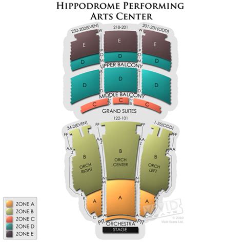 Hippodrome Baltimore Seating Chart With Seat Numbers