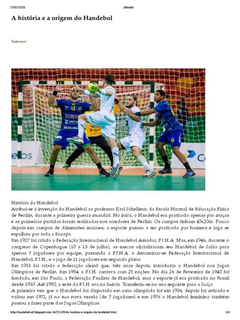 História do Handebol: Da Antiguidade ao Esporte Moderno