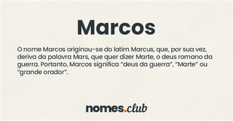 História do Nome Marcos