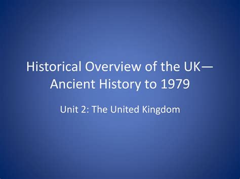 Historic Overview