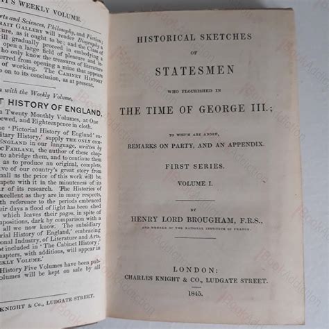 Historical Sketches of Statesmen Who Flourished in the Time of George III. Vol. 3 Doc