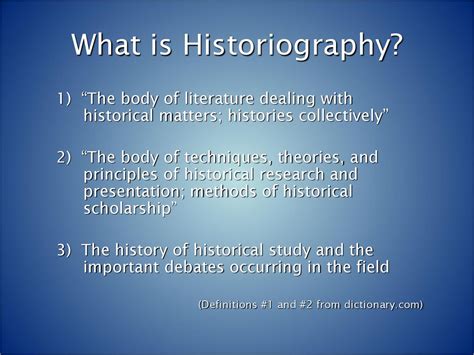 Historiography Reader