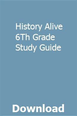 History Alive 6th Grade Study Guide Answers Kindle Editon