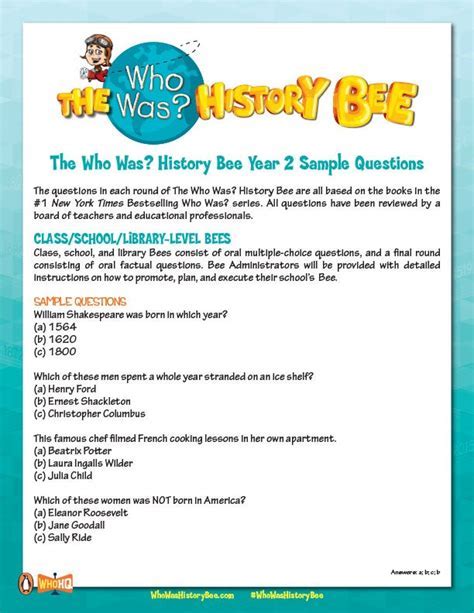 History Bee Questions that Will Make You a Know-It-All