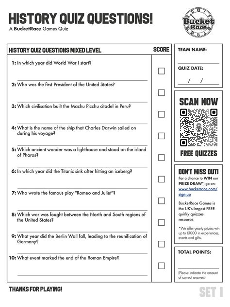 History Quiz Questions And Answers For Kids Doc