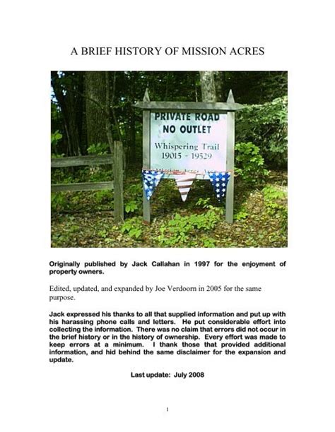 History and Mission of Acres