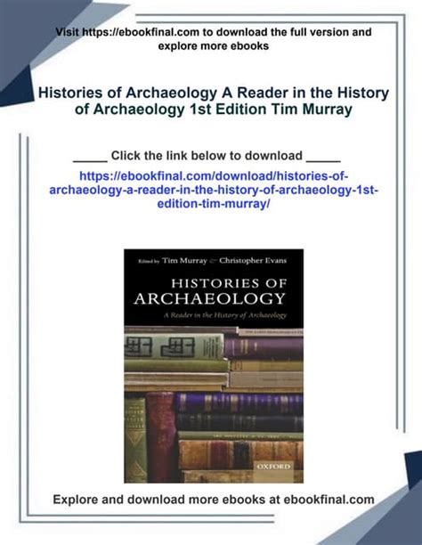 History of Archaeology A Reader Epub