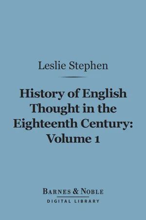 History of English Thought in the Eighteenth Century Volume 1 Kindle Editon