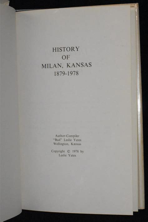 History of Milan, Kansas 1879-1978 Ebook PDF