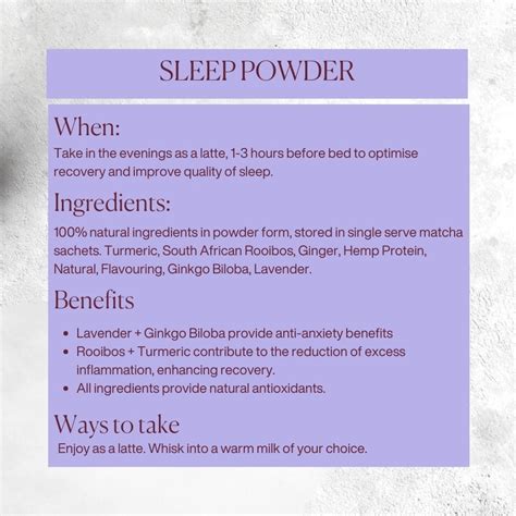 History of Sleep Powder