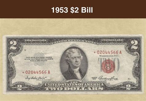 History of the 1953 B Two Dollar Bill