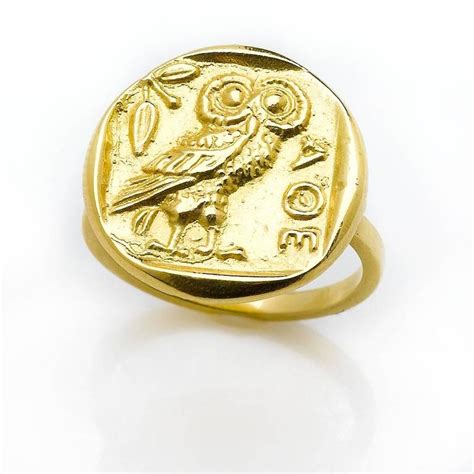 History of the Owl of Athena Gold Ring