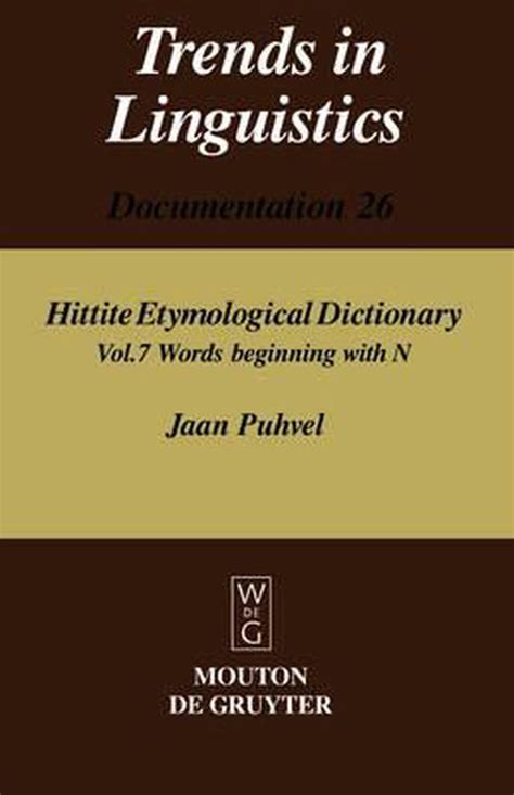 Hittite Etymological Dictionary Kindle Editon