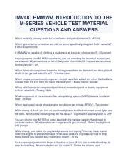 Hmmwv Course Test Answers PDF