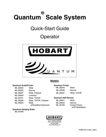 Hobart Quantum Max Manual Ebook PDF