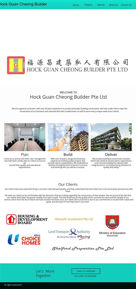 Hock Guan Cheong Builder Pte Ltd: A Blueprint for 2025 and Beyond