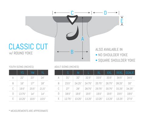 Hockey Jersey Size Chart: Find Your Perfect Fit