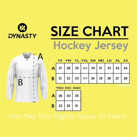 Hockey Sweater Size Chart