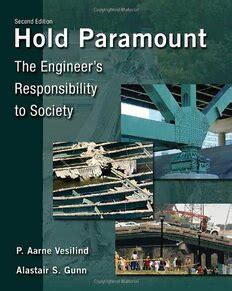 Hold Paramount The Engineer's Responsibility to Society 2nd Editon Reader