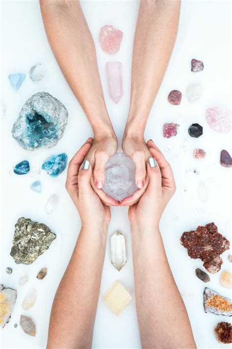 Hold a crystal in your hand: