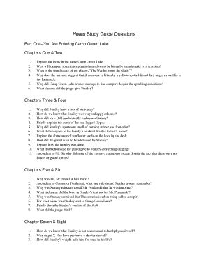 Holes Study Guide Answer Key Epub