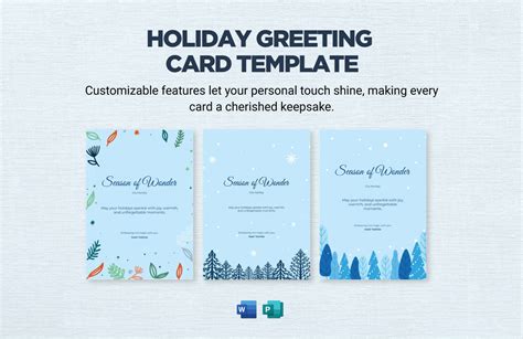 Holiday Card Word Template