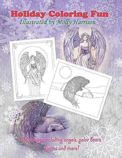 Holiday Coloring Fun by Molly Harrison Angels Polar Bears Fairies and More Kindle Editon