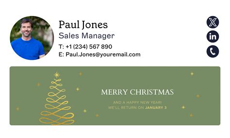 Holiday Email Signature Template