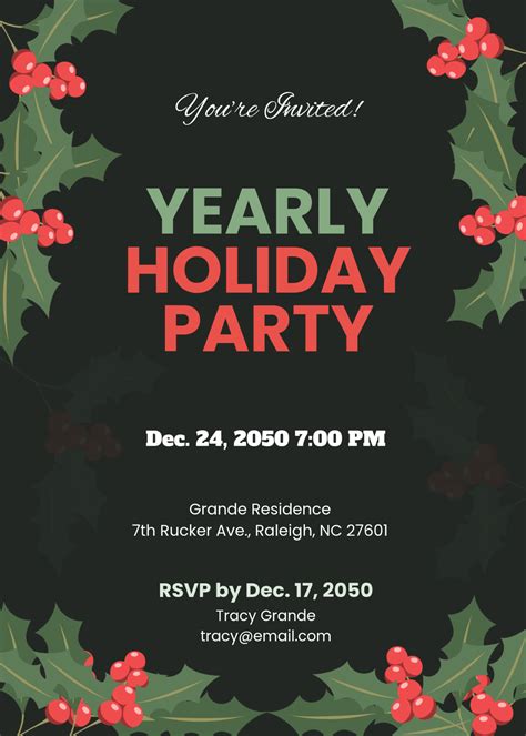 Holiday Invitation Template