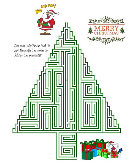 Holiday Mazes Printable