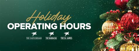 Holiday Operating Hours