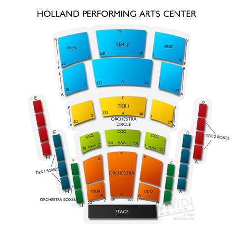 Holland Performing Arts Center Seating Chart
